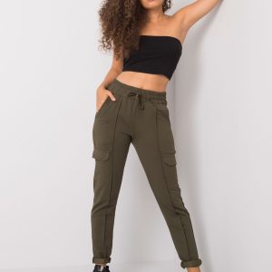 Khaki sweatpants with pockets Despina RUE PARIS