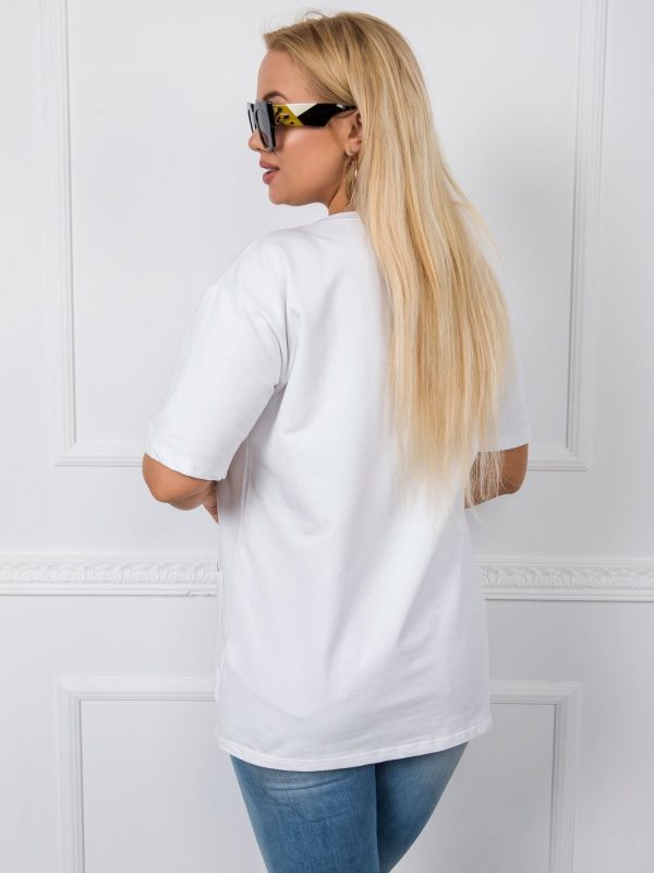 Thea white plus size blouse