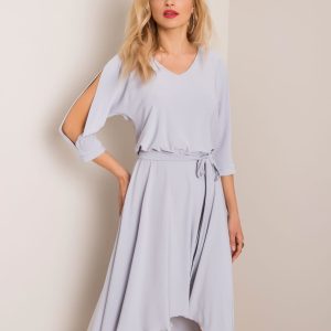 Loren's light grey dress