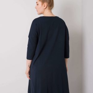 Navy blue Ayesha asymmetrical blouse