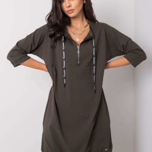 Dark khaki casual dress Earnestine