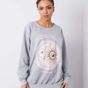 Gray sweatshirt with print Trisha