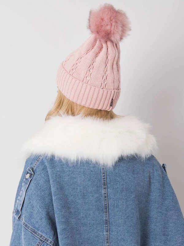 Light pink cap with appliqués