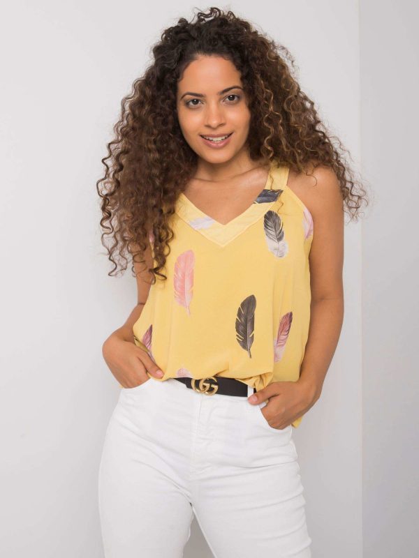 Yellow top with Oaklyn patterns