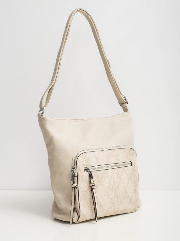 Beige leatherette bag