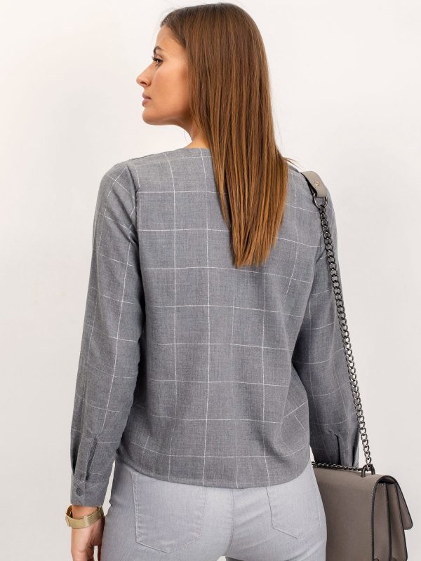 RUE PARIS Grey blouse Ready