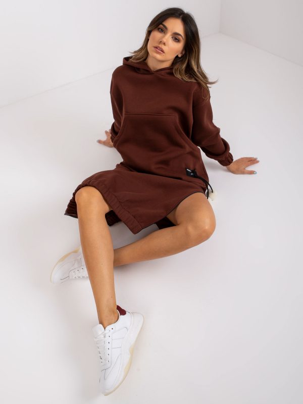 Dark Brown Long Tracksuit Dress Bilbao