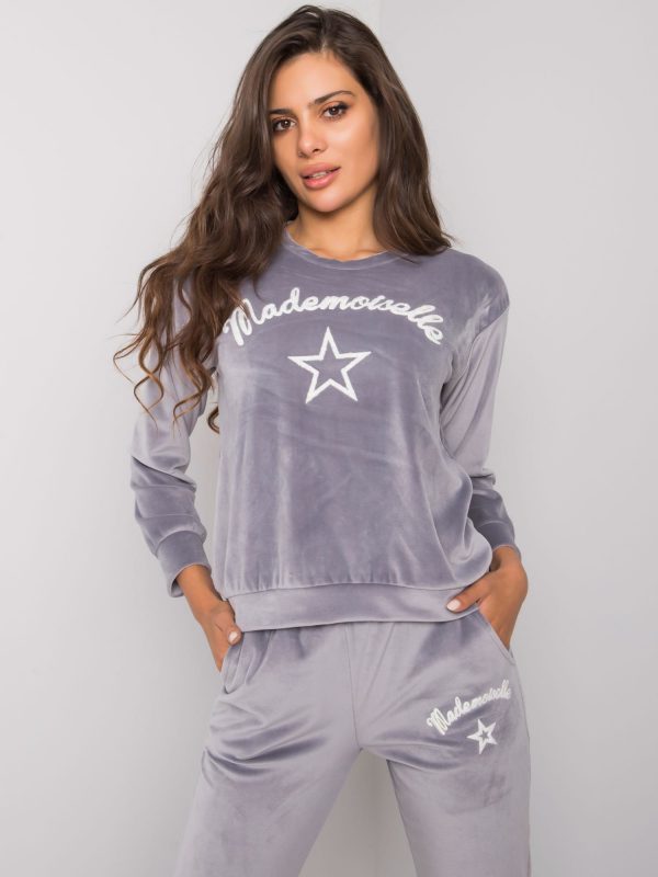 Carlisa Grey Women's Velour Set