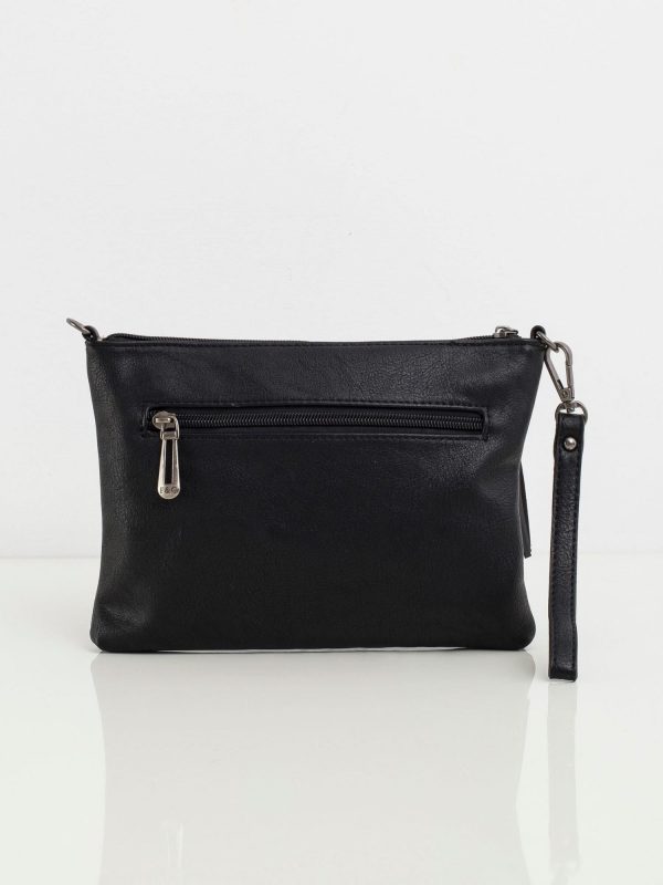 Black eco-leather handbag