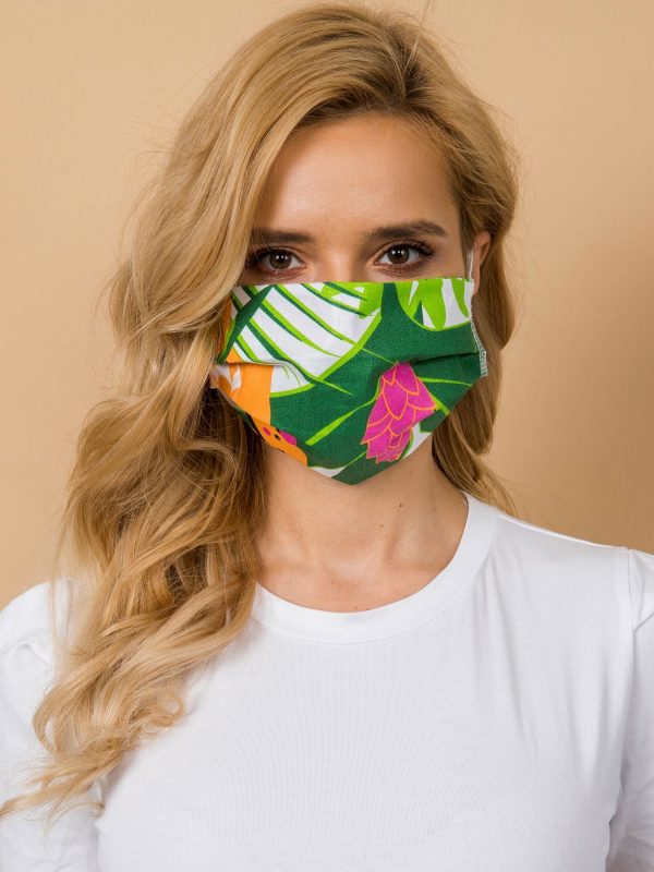 White-green reuse protective mask