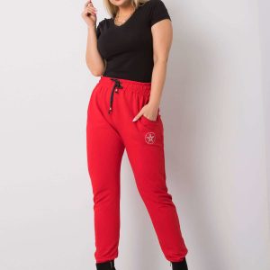 Judith's red plus size pants