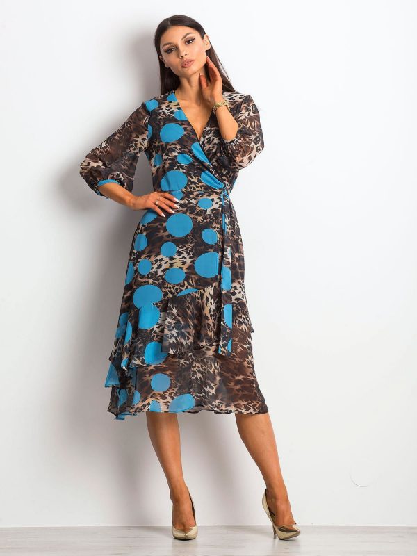 Brown and blue Wearability dress