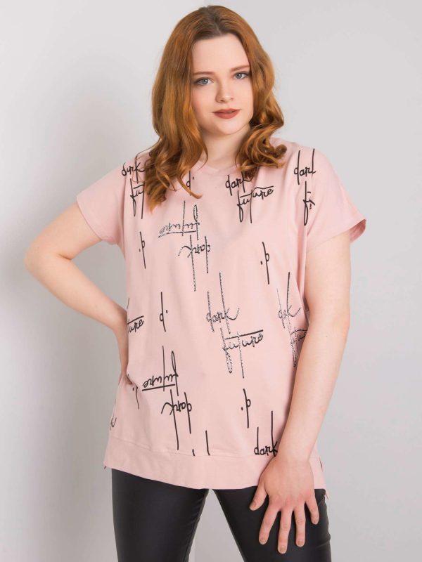 Claribel Dirty Pink Plus Size Cotton Blouse