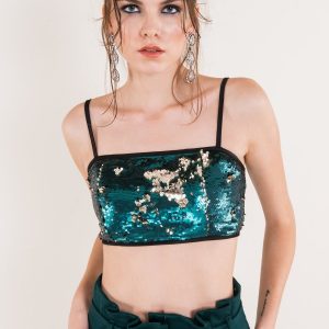 Dark green BSL top