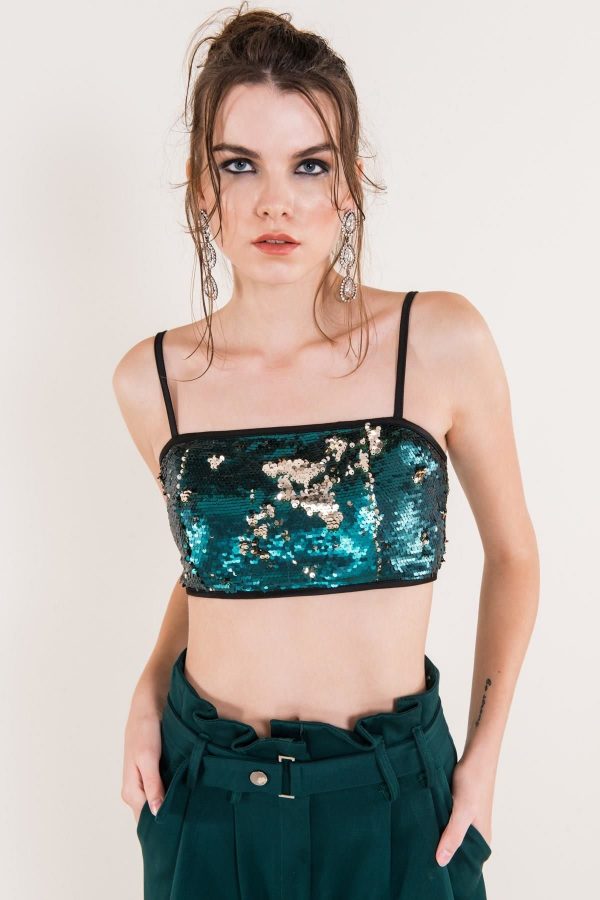 Dark green BSL top