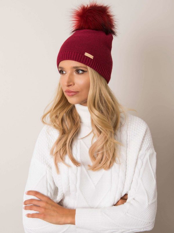 Burgundy winter hat RUE PARIS