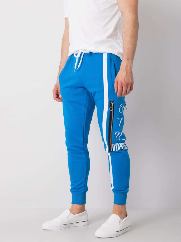 Blue Bradley Print Men's Sweatpants