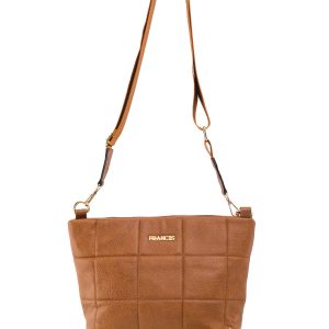 Brown quilted bag with chain