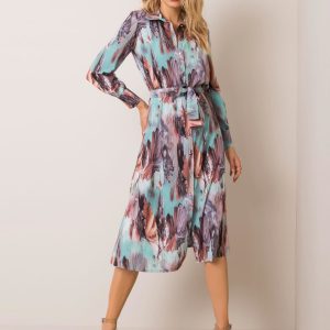 Mint Brown Painting Dress