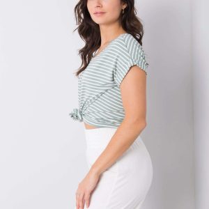 Mint and white striped t-shirt Ximena RUE PARIS