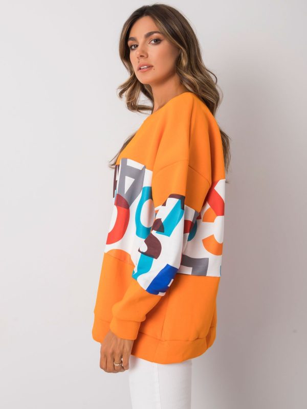 Orange sweatshirt with print Madalynn