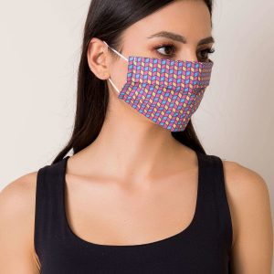 Pink and blue protective mask