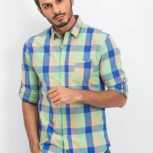 Green and blue Countryside men's shirt