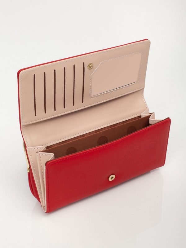 Red oblong women's wallet