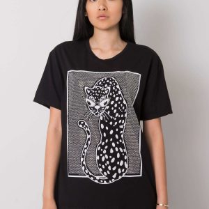 Black T-shirt with Sarra print