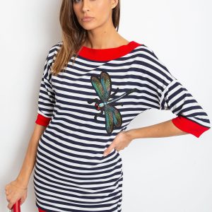 Red-navy tunic Emma