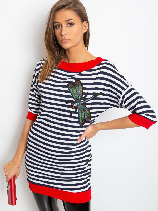 Red-navy tunic Emma