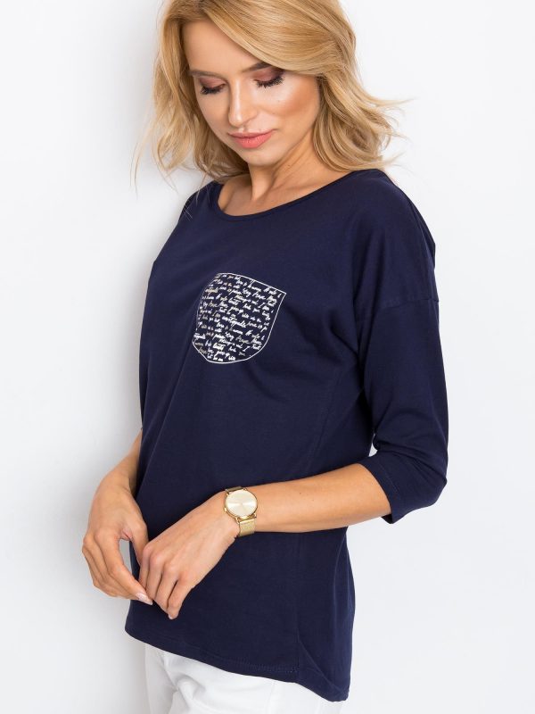 Navy blue blouse Amy