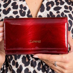 Red Women's Olong Leather Wallet