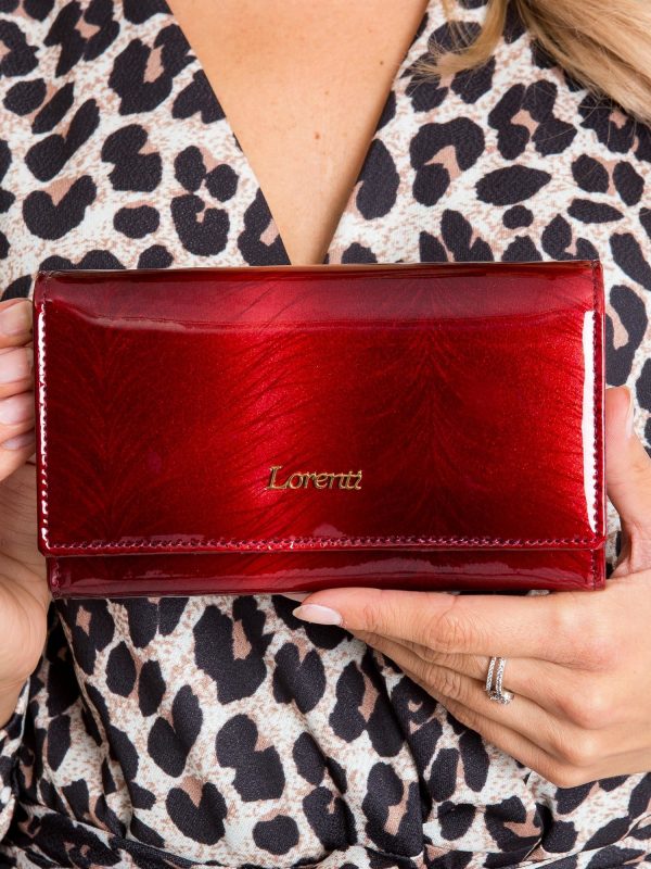 Red Women's Olong Leather Wallet