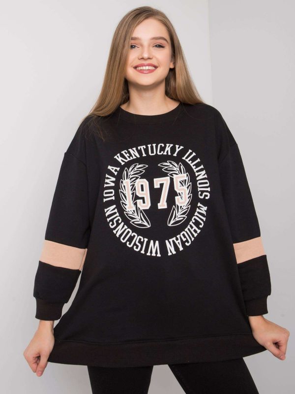 Black oversize sweatshirt with Kate print