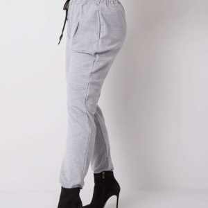 Gray melange plus size sweatpants Anais