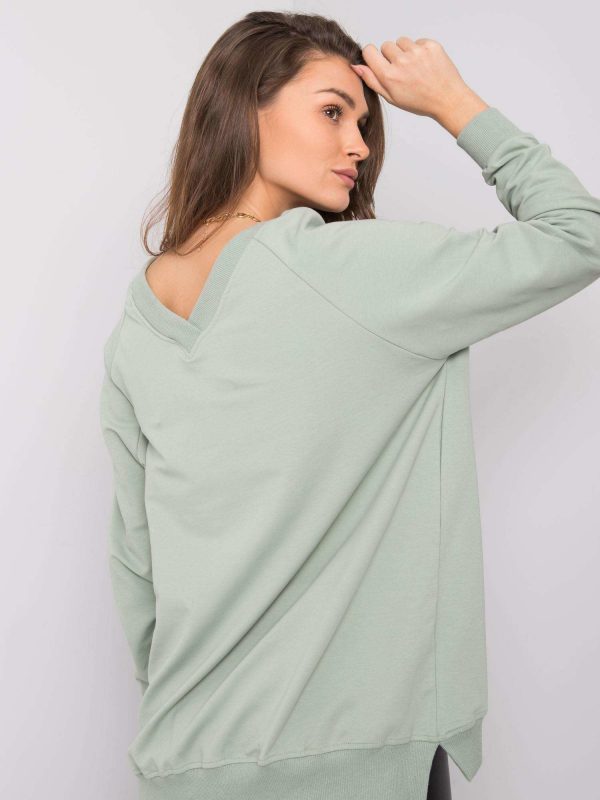 Pistachio sweatshirt Leila RUE PARIS