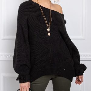 BY O LA LA Black Women's Sweater