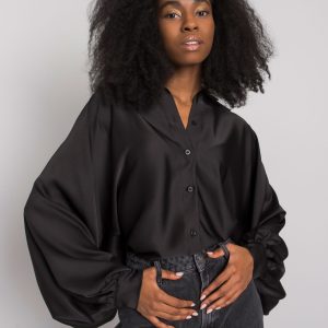 Black shirt with wide sleeves Cristina