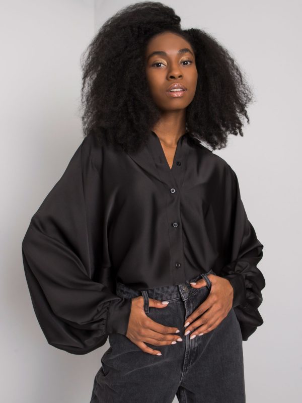 Black shirt with wide sleeves Cristina