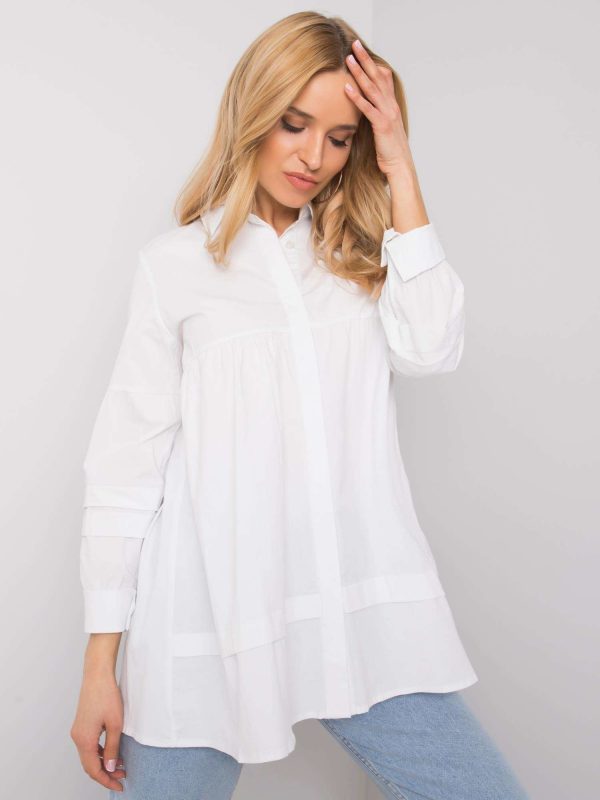 White Long Shirt Lauryn RUE PARIS