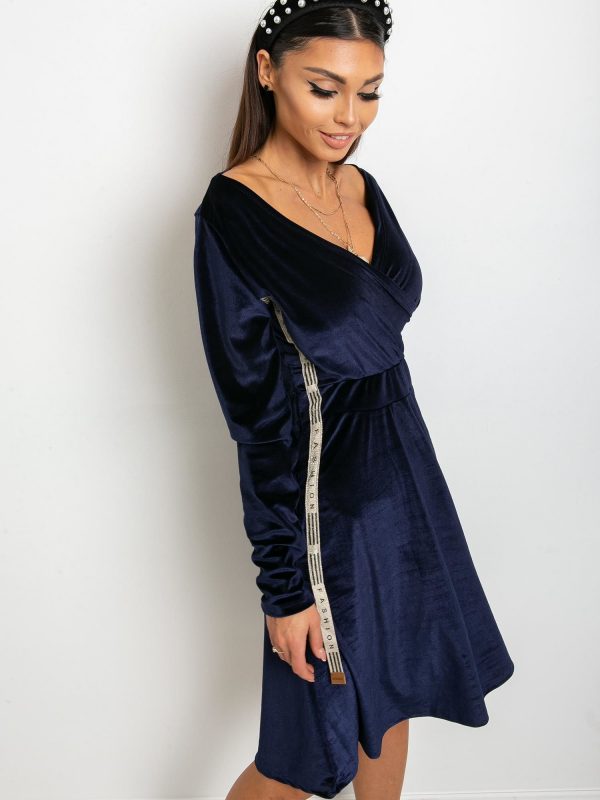 Navy Velvet Dress