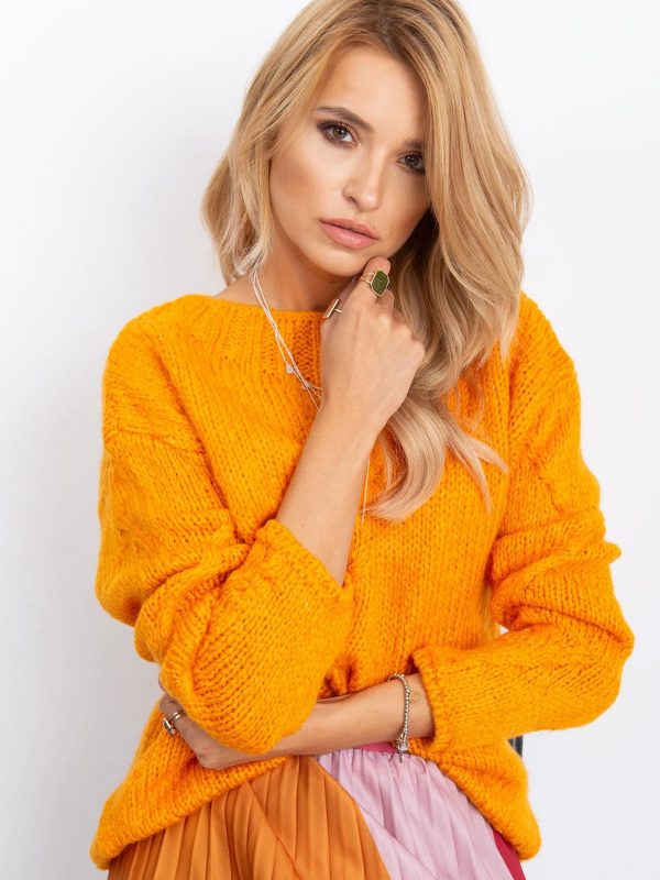 RUE PARIS Tiffany's orange sweater