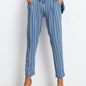 Blue striped pants