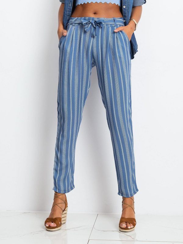 Blue striped pants