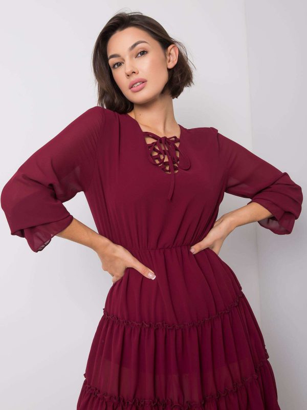 Burgundy Yana dress