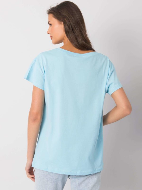 Light blue T-shirt with silva print