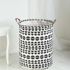 Ecru storage basket in peas