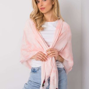 Pink scarf with stripes