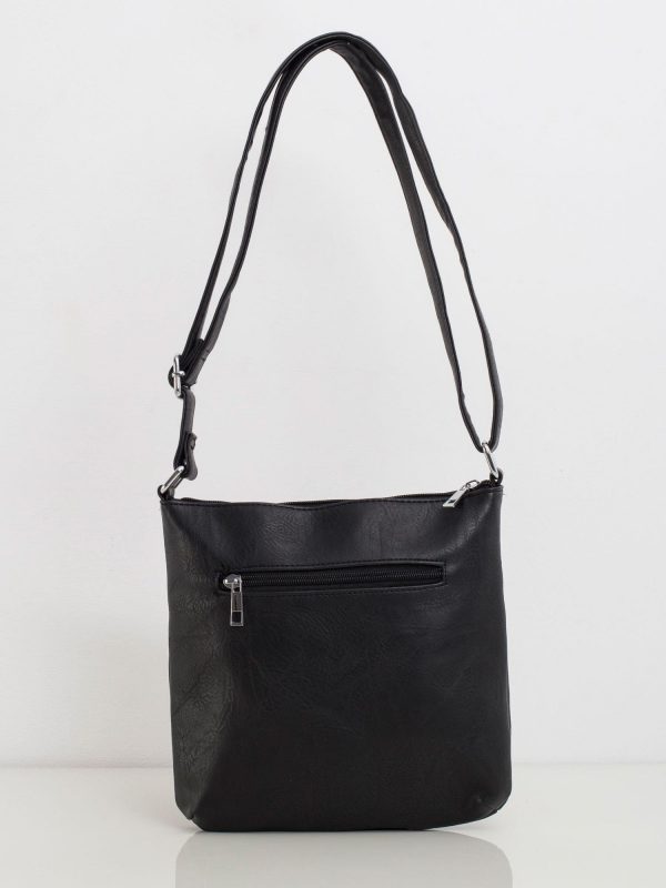 Black eco-leather handbag